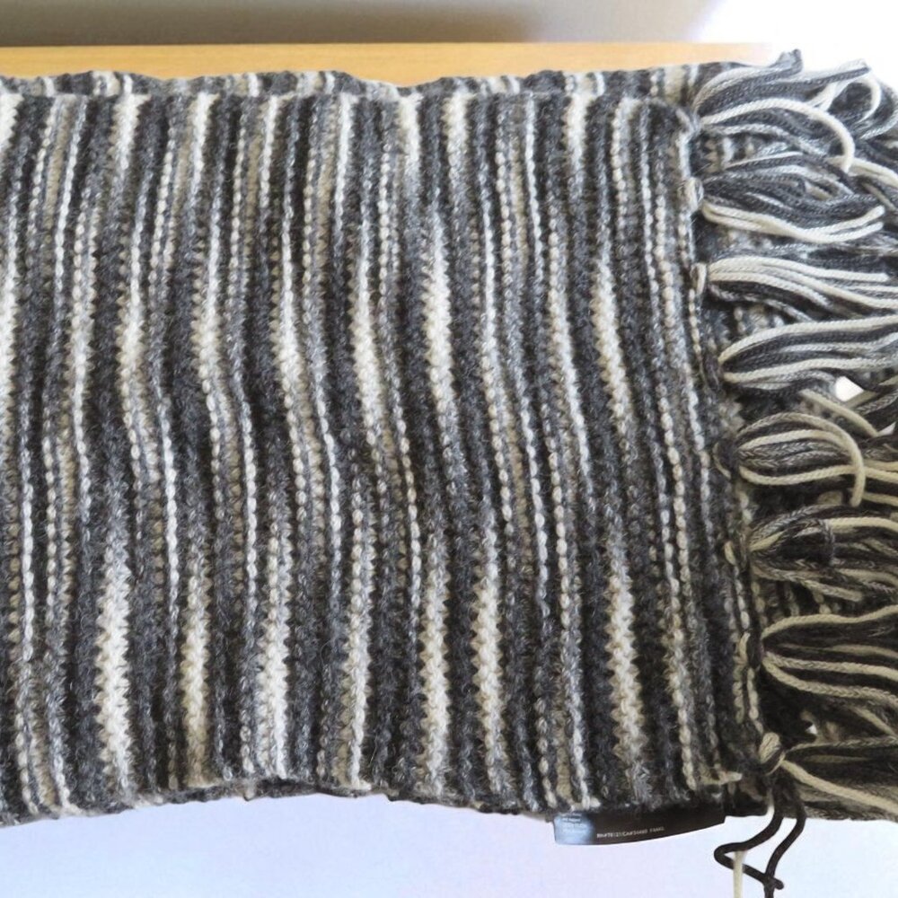 Eileen Fisher (The Fisher Project) Peruvian Baby Alpaca Scarf/Wrap w/Fringe, EUC - Picture 3 of 9